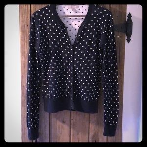 Crew Neck Polka Dot Cardigan from BR